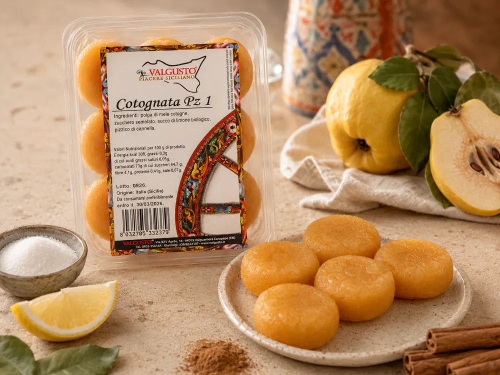 Confezione di cotognata Valgusto con mele cotogne fresche