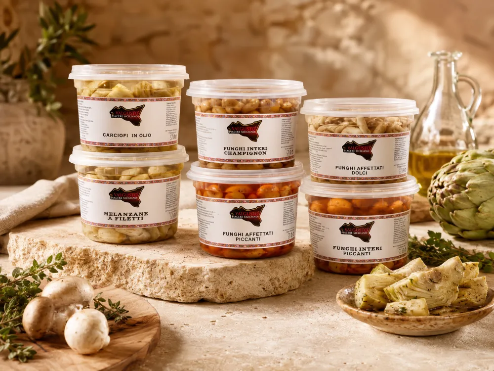 Vaschette di funghi champignon e carciofi Valgusto