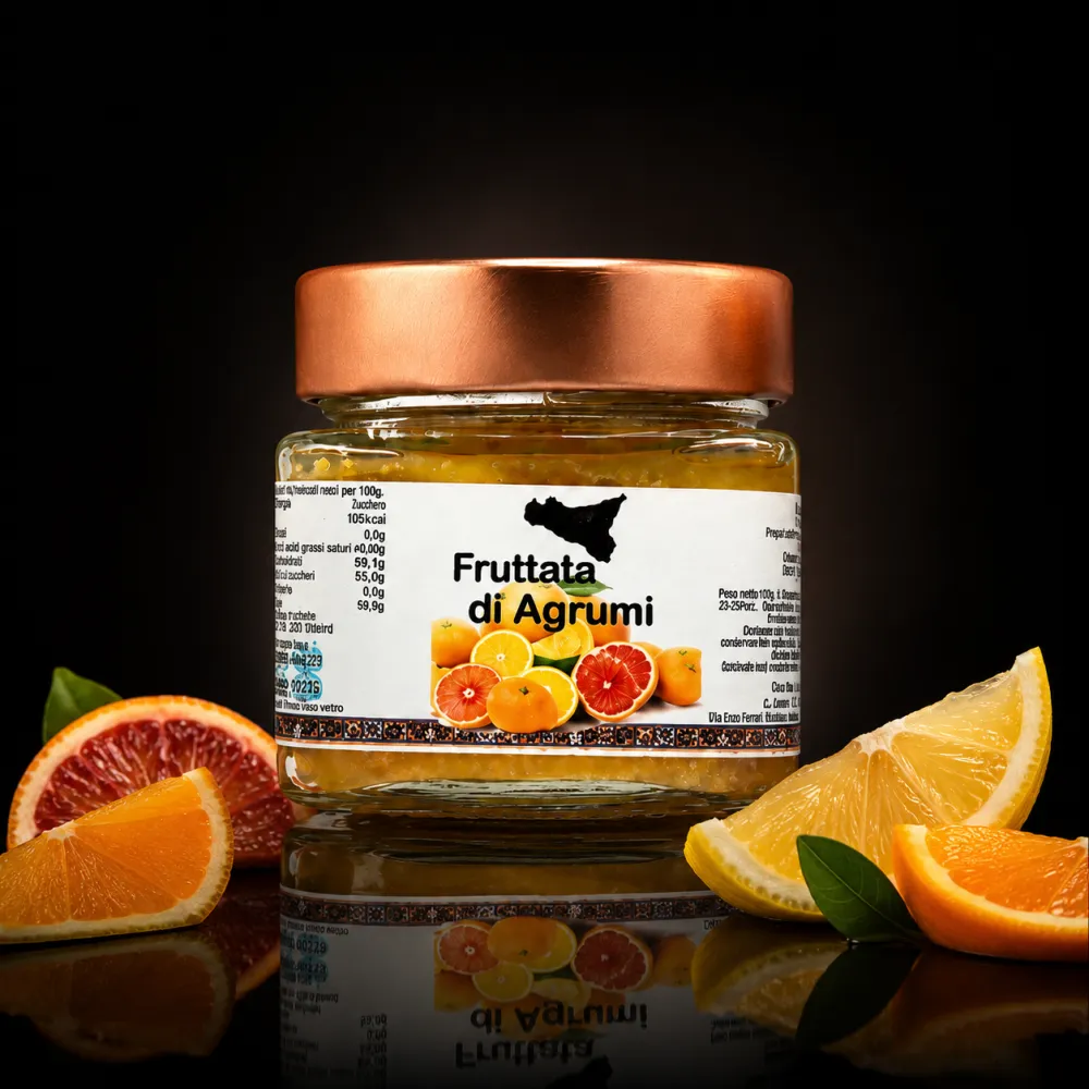 Fruttata di agrumi Valgusto in vasetto di vetro